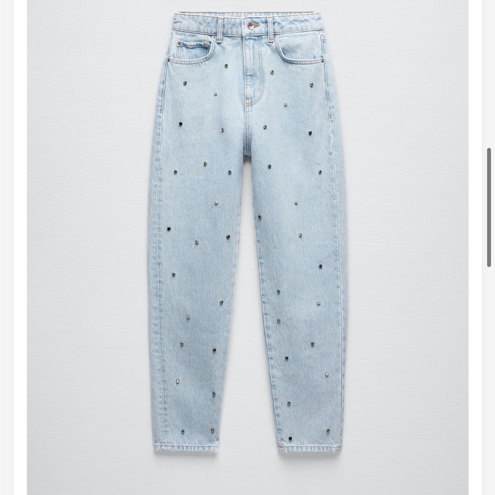 Zara Rhinestone/Embellished Jeans NWT